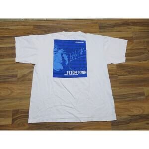 Elton John 1998 World Tour T-shirt White Sz XL Double sided